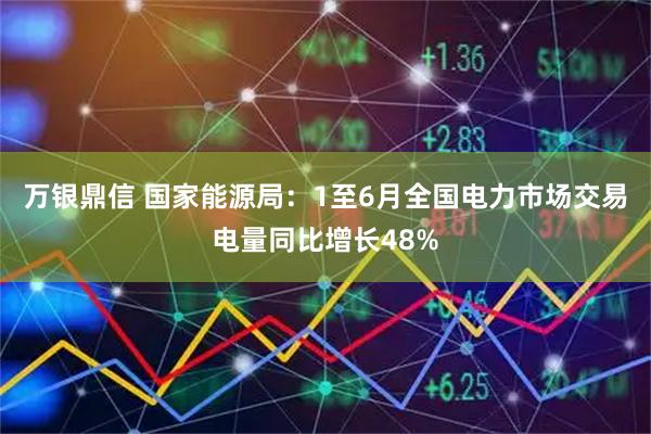万银鼎信 国家能源局：1至6月全国电力市场交易电量同比增长48%